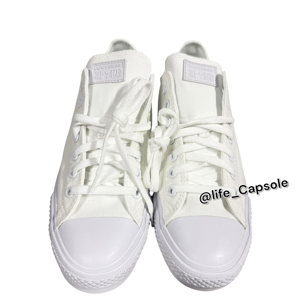 Mens 9 Converse All Star CT OX Sneakers White Casual Shoes Low Top Monochrome - Picture 9 of 15